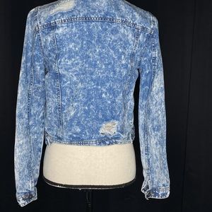 Bleached Wash Distressed Jean Jacket